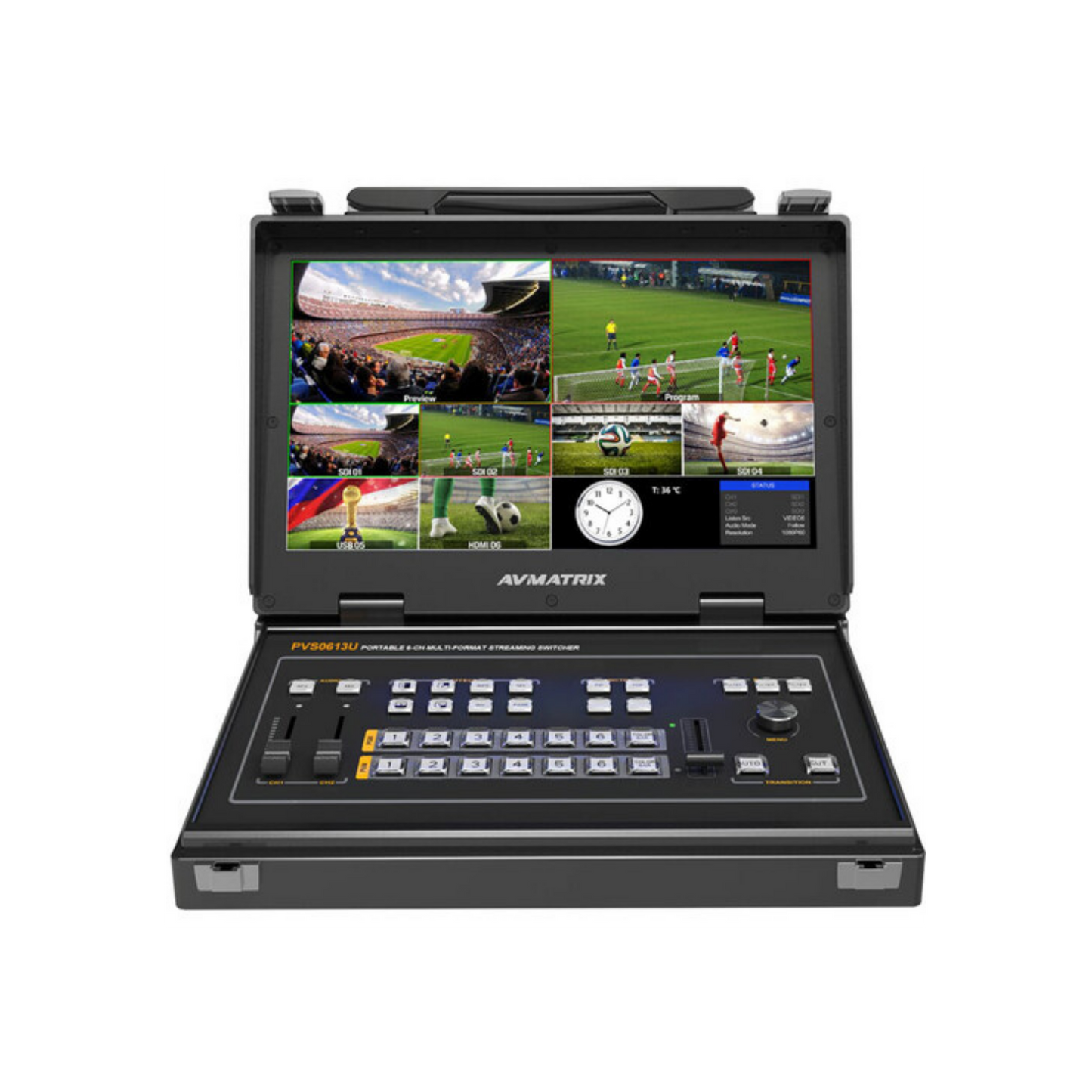 AV Matrix PVS0615U Portable 6CH SDI/HDMI Multi-format Streaming Switcher