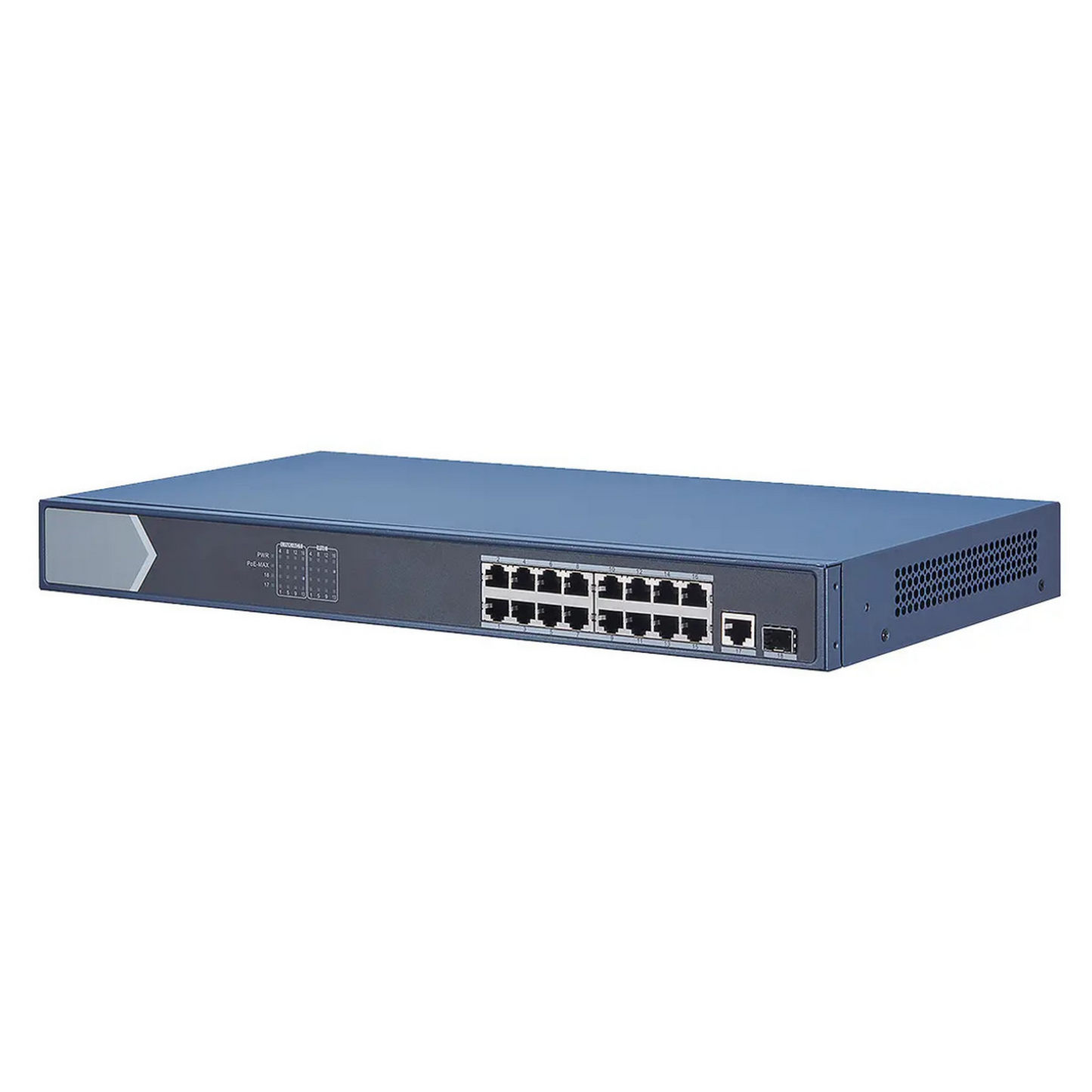 Hikvision DS-3E0518P-E, 16 Port Gigabit Unmanaged POE Switch