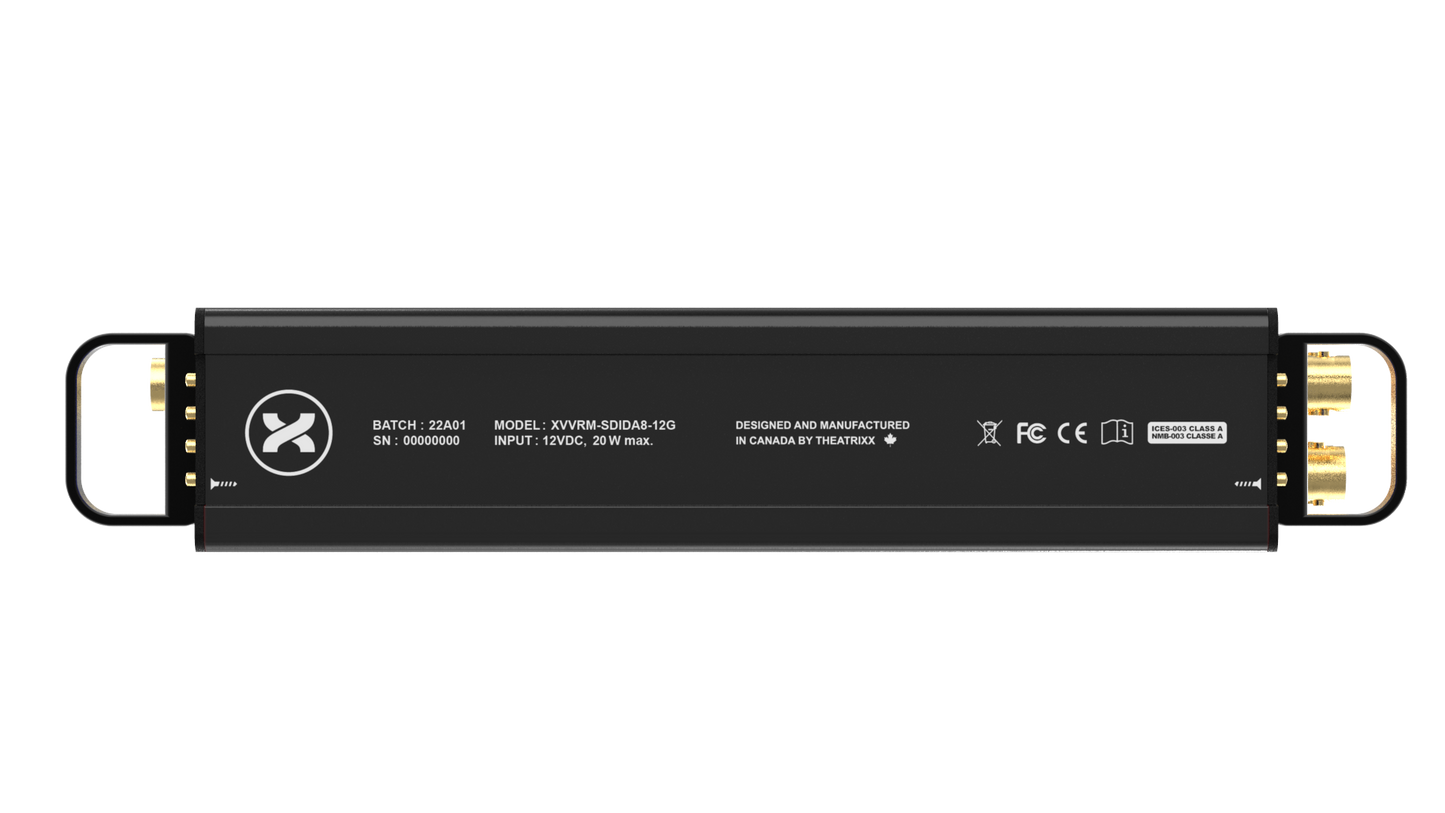 Theatrixx 12G-SDI Distribution Amplifier 1:8 Reversible Module